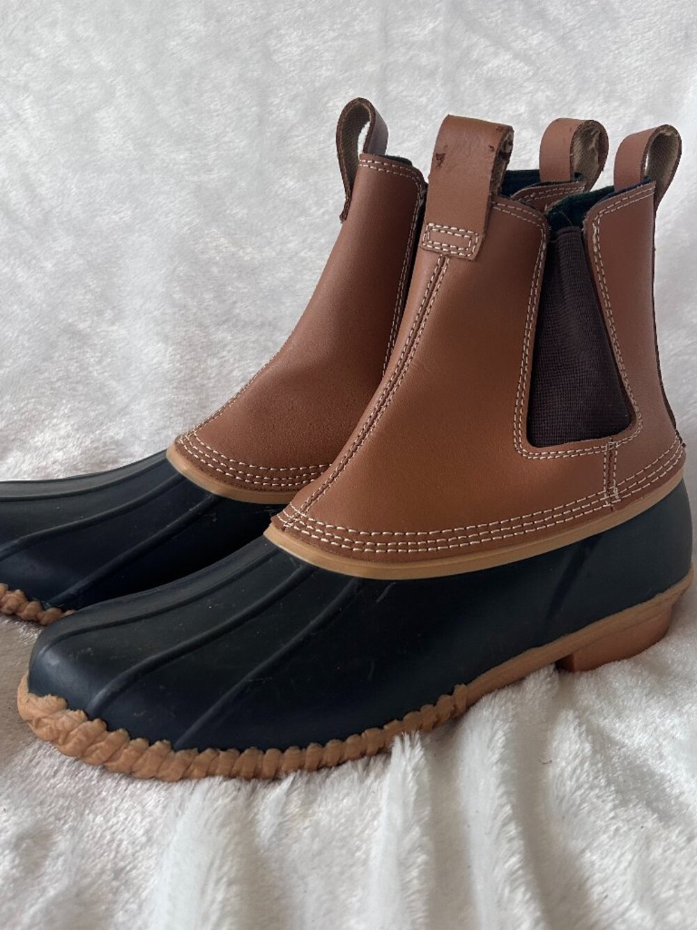 Lands End Duck Boots Womens Size 8 Waterproof Gorpcore Granola Slip On